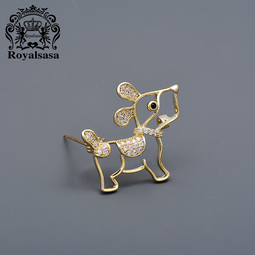 Royal Sasa Royal Sasa Hollow Puppy Brooch Cute Cartoon Pin Shirt Shirt Collar Pin T-shirt Pull Bouton Prévenir les fuites