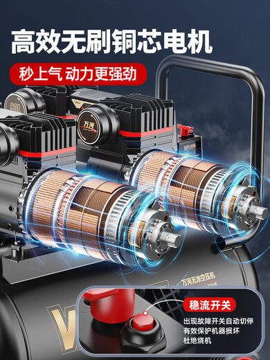 空压机充气泵小型220v便携式工业级木工高压打气泵空气压缩机 3990W-30L【无刷工业王+快速上气】6件套+ 3180W3890W3990W4290W