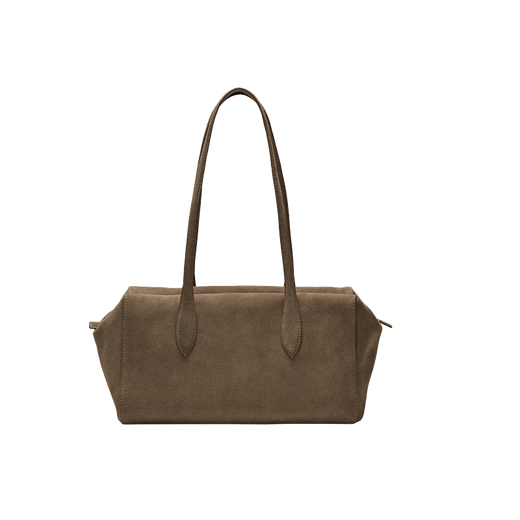Massimo Dutti Summer New Product 2025 Women's Accessories Casual Simple Suede Postal Package 06946605 Light Brown