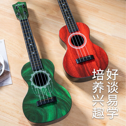 GQP儿童音乐吉他仿真尤克里里乐器可弹奏早教4弦初学入门男孩女 幽暗紫色吉他(42cm)