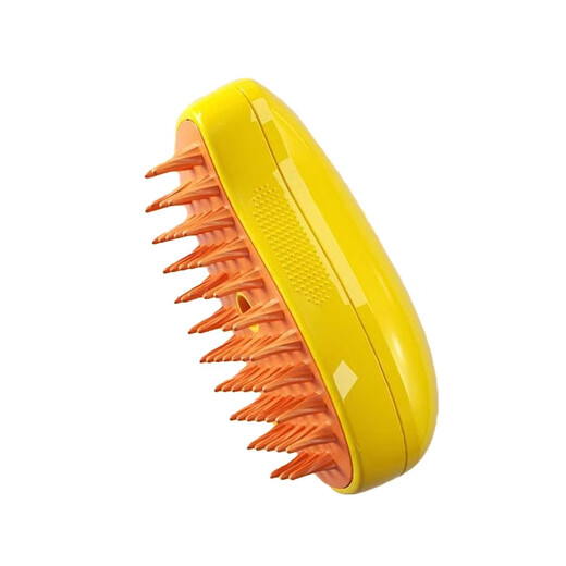 AILUKI Japanese pet spray massage comb to remove floating hair, cat comb artifact, dog electric spray cleaning and removal yellow, 1 massage comb + 1 bottle of essence