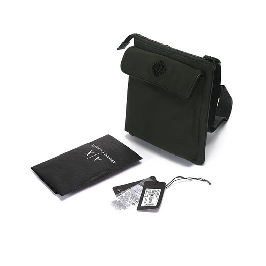 Armani (Armani) Axe New Product Men's Men's One-Crossbody Bag Gift Men Men XM000591 AF12099 UB001 Dark Green