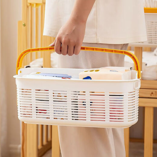 Crib Storage Korb Seite Aufbewahrungskorb Seite Bettbaby Fütterungstisch Windeln Windeln Speichel Handtuch Hanging Bag Same Small Tile_1