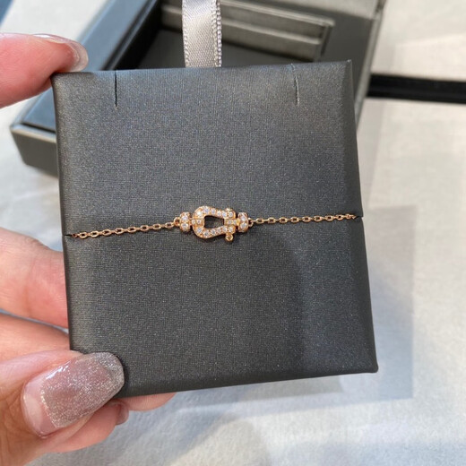 QUAMER non-fading horseshoe buckle bracelet necklace for women sterling silver plated 18K bracelet bracelet pure gold necklace simple white gold bracelet