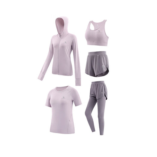 Camel (CAMEL) yoga suit women's fitness sportswear five-piece set YK2225L5493 Du Ruozi L