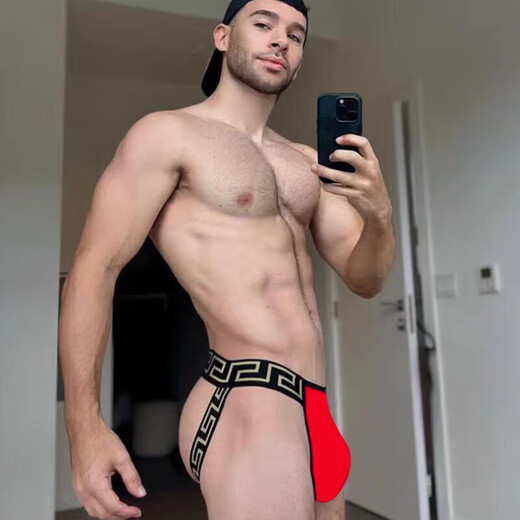 Sexy Double Thong Hip Men's Hip Expuesta Silk Rear Winsta baja T-Tousers Gay Gay Standy Style M Code 90-115Jin [Jin equivale a 0.5 kg] Y61 Doble tanga M90-115Jin [Jin equivale a 0.5 kg]