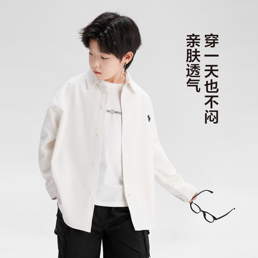 Zuoxi Children's Clothing Children's Shirt Boys 2025 New Casual Cotton Shirt Thin Jacket Boys Trendy Khaki 150