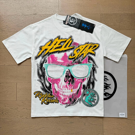 Ziweiqi hermosa impresión de letras retro pareja moderna camiseta de manga corta 691 agua de lavado negro s