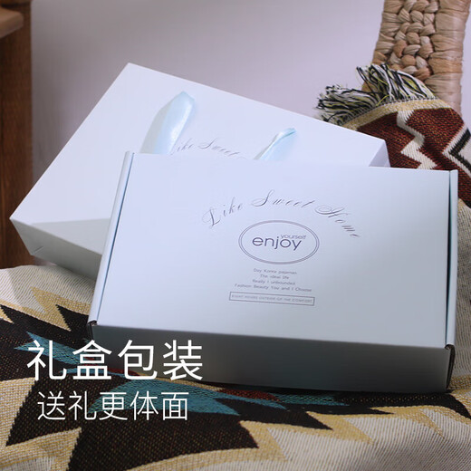 语森忆夏季薄款冰丝缎面睡衣男情侣睡衣男秋薄款冰丝长袖家居服女士夏 6622男MDF 均码 L