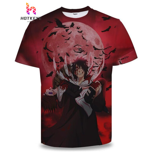 
Yamamori Nanshi 2025 short-sleeved Naruto anime series T-shirt 3D printed trendy casual tops Xiao Quan family photo TXU1504 S suitable for 80-90Jin [Jin equals 0.5 kg]