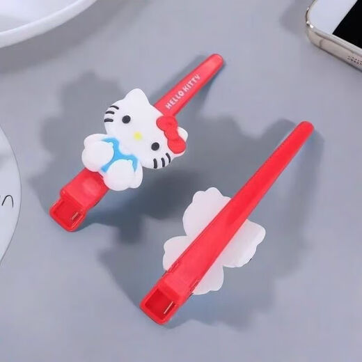 Coules de cheveux mignons et accessoires de cheveux sur le côté de l'été kt chat yugui chien épingle à cheveux sanrio canard plein d'énergie kt chat + kuromi + yugui chien