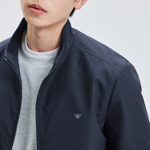 Septwolves jacket men's jacket autumn stand collar three-proof dark texture jacquard thin cotton graphene warm and comfortable skin-friendly men's clothing