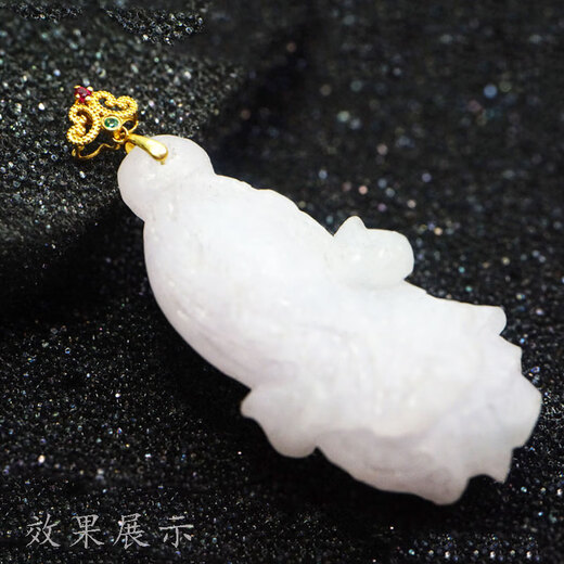 Pool example 18k gold buckle pendant buckle flower-shaped melon seed buckle clip Au750 jade Buddha Guanyin necklace buckle accessories diy free professional installation