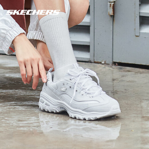 SKECHERS DAME SHOUS 25 Pandaschuhe Dicke Sohle erhöhte modische weiße Vaterschuhe Frauenschuhe weiße Schuhe 11979 11979-WSL Weiß 35.5