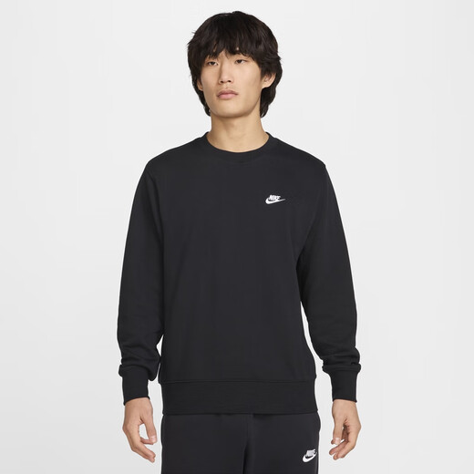 Nike (NIKE) official men's french trotter top round neck sweatshirt embroidered soft FUTURA comfortable FN3889 451 obsidian/white XL