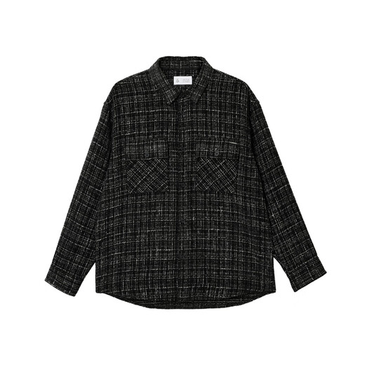 JACK&JONES men's shirt jacket, versatile, comfortable, classic plaid, loose casual long-sleeved top 2253O3015