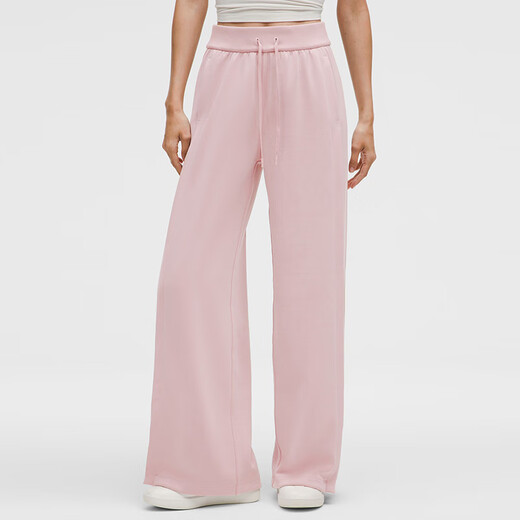 
lululemon丨Contrast-Ribbed Softstream Women's Ribbed Spliced ​​Wide Leg Pants LW5HUXA Smoke Powder M