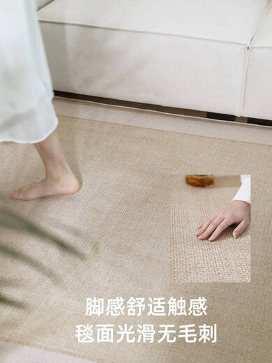 Chengyang Alfombra Sala de estar de verano 2025 Nuevo collar de piso fresco Summer Seda Silk Light Room Luxury High Gress Tatami Wash Free Yimu-15780 200cm*300cm [Ventas calientes]