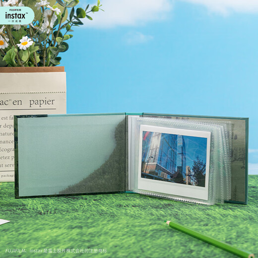 Fuji (FUJIFILM) instant photo paper wide wide white border photo paper suitable for wide300/210/200 and other cameras wide white border 5 inches 20 pieces + photo album mountains and seas