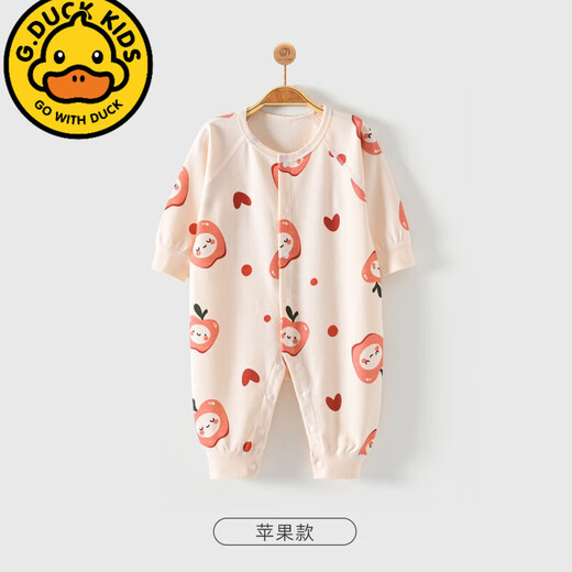 G.DUCKKIDS婴儿衣服连体衣春秋新生儿宝宝秋装套装初生秋季纯棉男女哈衣爬服 7022	四季石榴 73cm
