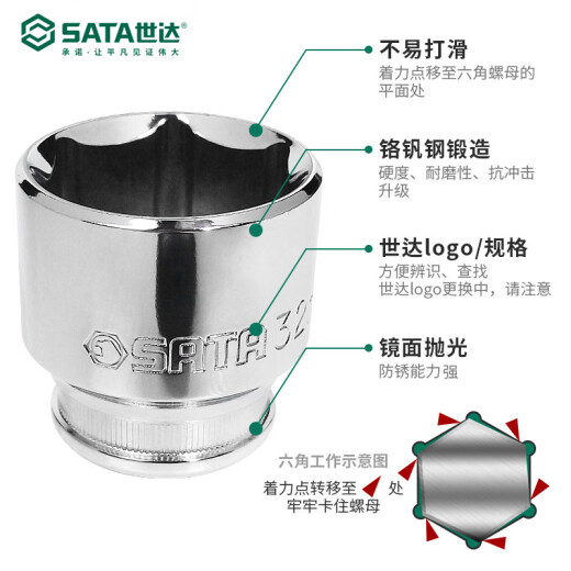 SATA Sleeve Xiaofei Zhongfei Dafei Outer Hexagonal Sleeve Head Auto Repair Tool 10/12/13/1 Xiaofei [4.5mm] 6.3mm Series 1/4-11303