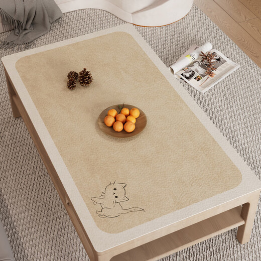 Maishute japonés sencillo y elegante tapete de mesa de té sin lavado, mesa impermeable y de cuero a prueba de aceite Mesa de mesa rectangular Materia de comedor rectangular Mat de protección de mesa A1049 Convierte los desechos en el tesoro 45*80cm