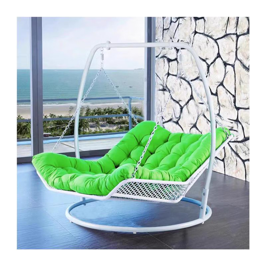 Yonghuan rocking chair, double hammock hang basket, blue bed, outdoor swing chair, balcony, adult hanging blue swing bed, rocking lounge chair, white small (A13821 seat cushion)