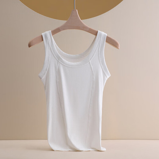 Yalu brand threaded cotton suspender vest for women wearing slim fit and slim large size suspender inner top shirt base vest for women 1478# coffee L [110-130Jin [Jin equals 0.5 kg]]