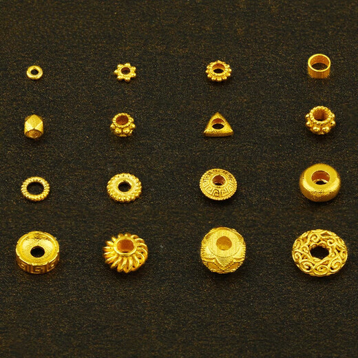 Yanci 18K Gold Partition Perlengold Perlen handgefertigtes DIY -Schmuck und Kunstwerken Perlen Perlen Seil Perlenmaterial Armband Halskettenzubehör kleine kurze Röhre/Single (Nummer: YJ1049)