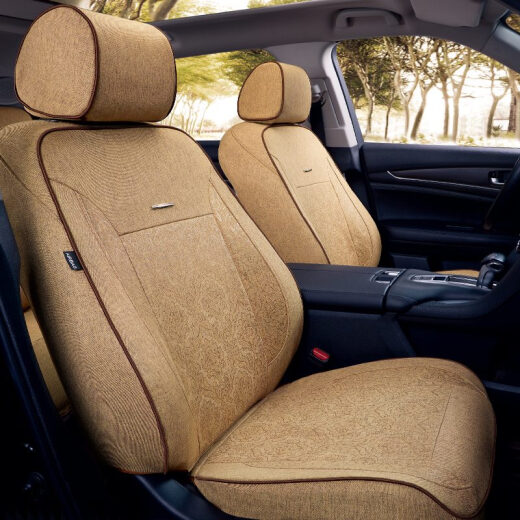 Buwei Custom to Seat Covers toutes saisons tissu universel A4L Mercedes-Benz Magotan Crv Cushion Full fermé Brown Brown DB6172 5 Seat Ice Silk Fil