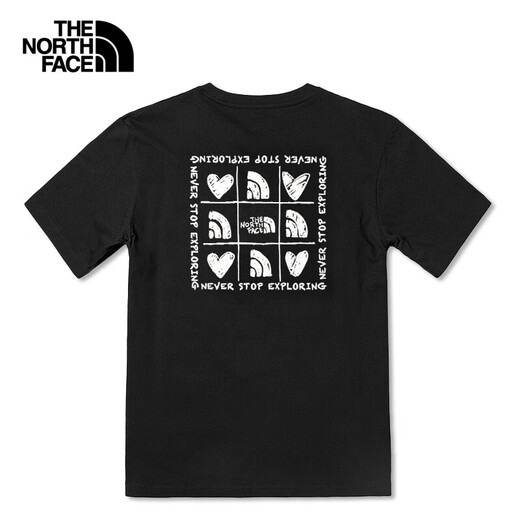北面（The North Face）TheNorthFace北面短袖T恤情侣户外爱心款圆领纯棉透气半袖 PJO-897U L