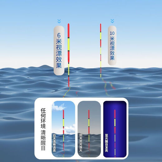 
Woding Gao Lingling Fish Float Set Full Set of Genuine Fishing Light-Odder Float Day and Night Dual-Use Float Fishing Tackle Supplies [Fishing and Leisure Set] 3-Floating Box