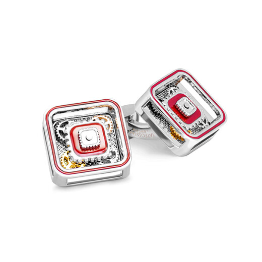 TATEOSSIAN British Tateossian men's shirt cufflinks square gear French cuff buttons high-end light luxury holiday gift new black gear cufflinks