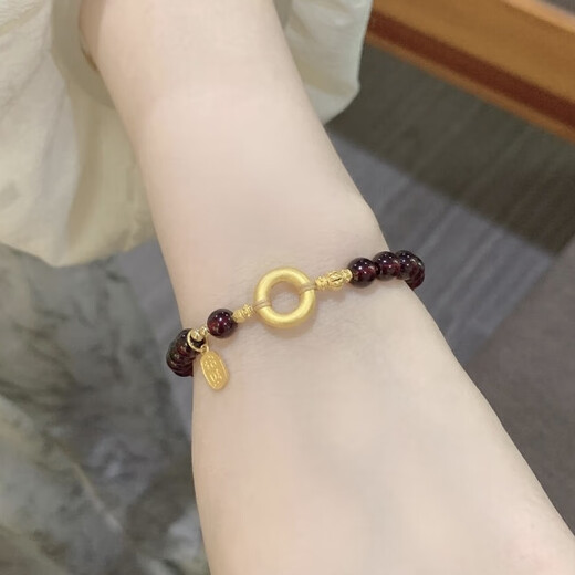 Chili New Gold Safety Bracelet Women's Gold 999 Small Gold Bead Bracelet as a Chinese Valentine's Day Gift for Girlfriend and Wife Main Picture Bracelet