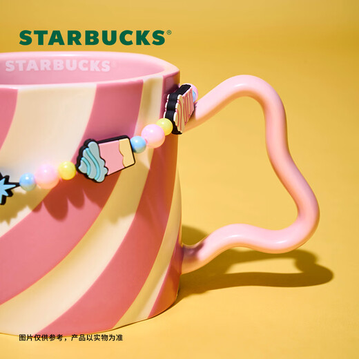 Starbucks Cup Frappuccino Party Series Mug with Chain 340ml Desktop Coffee Cup for Men and Women Gift Mug with Chain 340ml