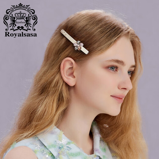 Royal sasa royal salsa temperament hair accessories Korean style hairpin hairpin one-word clip spring clip top clip flower head jewelry