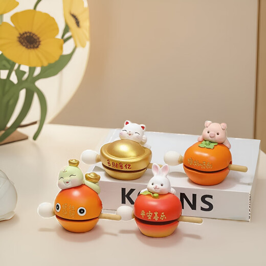 Clcey kreative kleine hölzerne Fisch-Cartoon-Arbeitsstation Ornament Office Dekompression und emotionale Stabilität Artefakt Hits Kinder Kinder Kinder Harz Version-Koi [Luxusmodell]