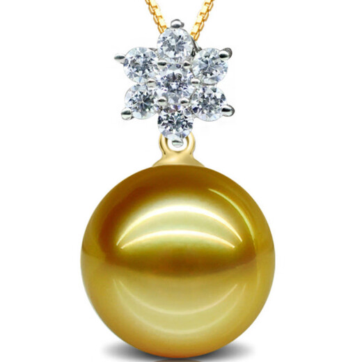 DL 1998 Fat Donglai quality Tahitian black pearl pendant clavicle chain 925 silver perfect round and flawless temperament 8mm-9mm black