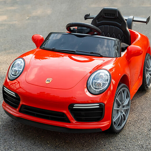 Children's electric car, four-wheeled car, rechargeable, seatable, with remote control baby toy car, child battery car, stroller model - no electricity, no music - cannot sit