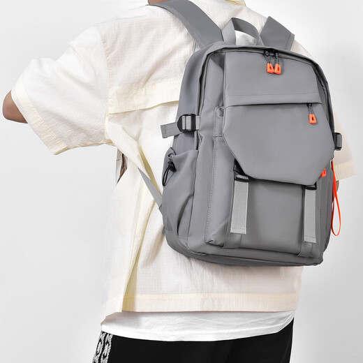Großkapazität Herren Rucksack Casual Travel Computer Bag Female High School Junior High School School Rucksack College Rucksack Gray 28.5*13*41 cm