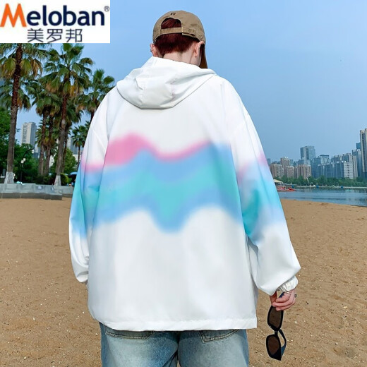 美罗邦 MELOBAN夏季冰丝薄款防晒衣夹克男士青少年休闲潮流初中高中学生户外上衣 6626灰色 3XL 参考150-165斤左右