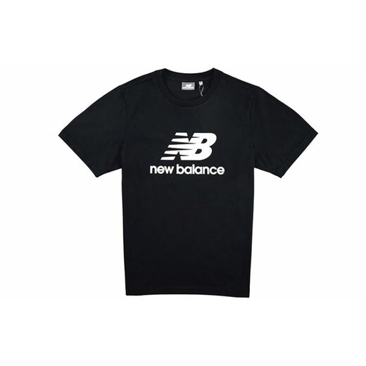 
NEW BALANCE brand logo print casual fashion trend loose sports breathable short-sleeved T-shirt men's black M