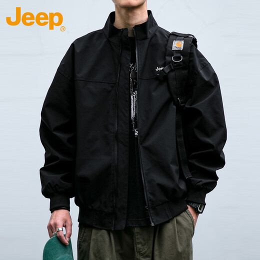 JEEP Jeep Jacket Men's Jacket Autumn and Winter Stand Collar Executive Casual American Clothing Men's Army Green 2XL
