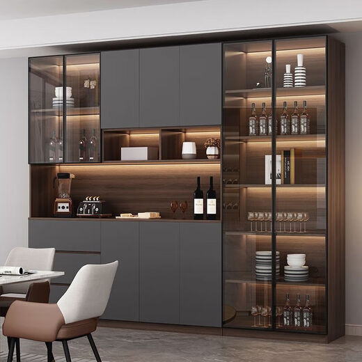 Yu Mengxindi sideboard integrated with high wall cabinets, light luxury home living room wine cabinets, dining room tea cabinets, kitchen storage sideboards, style 15280 long delivery to home + installation