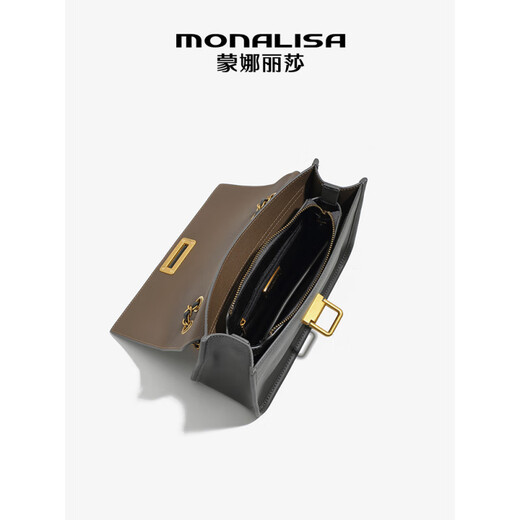 Mona Lisa autumn and winter new nubuck leather small square bag simple chain armpit bag women's bag gray