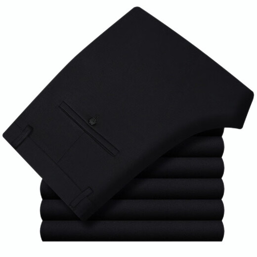 Pantalon de laine de ville tigre en hiver épais d'âge moyen de l'âge moyen pour hommes pantalons décontractés sans fer à fer.