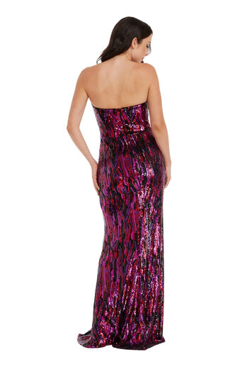 Dress the PopulationWomen's Nikita Mermaid Dress Fuchsia Multicolor Large