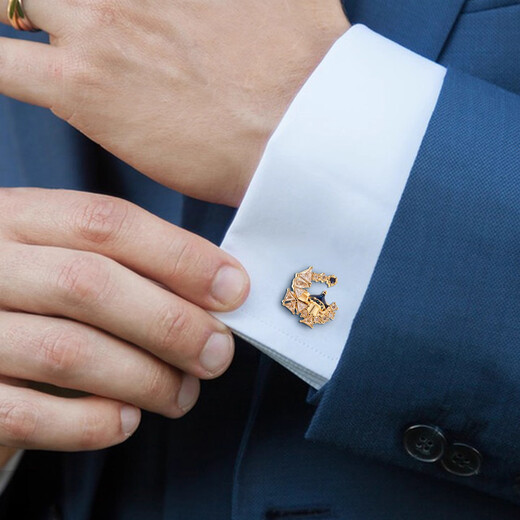 NOSSKISS Yueming Xinqi design crystal cufflinks men's high-end cuff nails custom gift box Yueming Xinqi