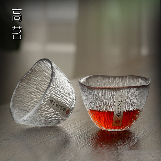Gao Ming Japanese-style glass small tea cup thickened hammered master cup Kung Fu tea small cup personal special single cup tea cup