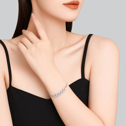 Chao Acer Platinum Five Emperors Coin Crushed Ice Platinum Bracelet Women's PT950 Bracelet Explosive Gift Priced labor cost 830 yuan 5.7g, chain length about 16cm + tail chain